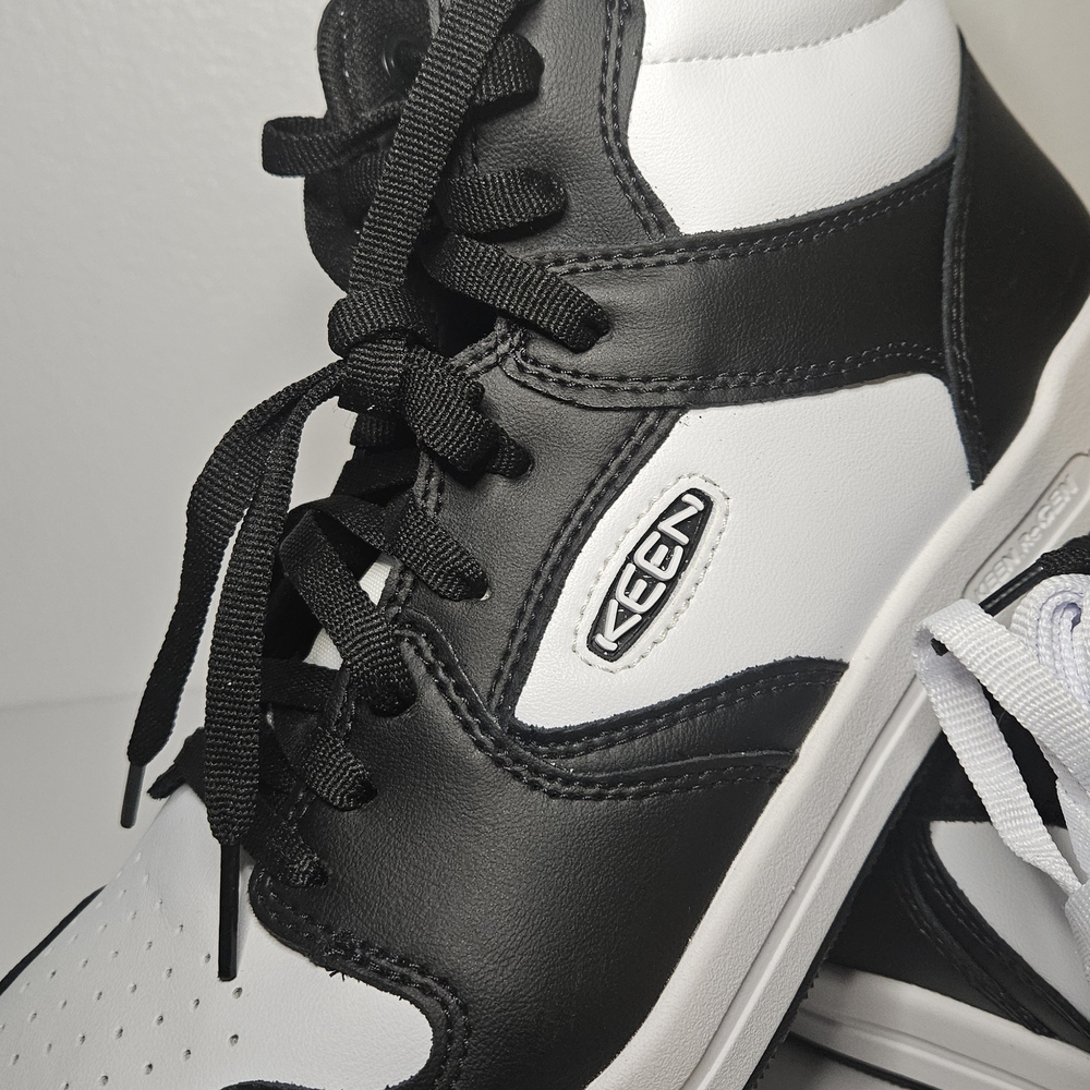 Keen NEW Utility Overton Mid Work Shoes Men Size 10 EE Composite Toe White Black - Picture 5 of 10